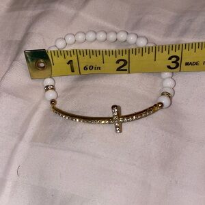 Cross rhinestone bracelet